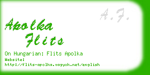 apolka flits business card